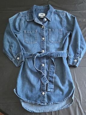 Old Navy Girls Denim Shirt Dress Blue